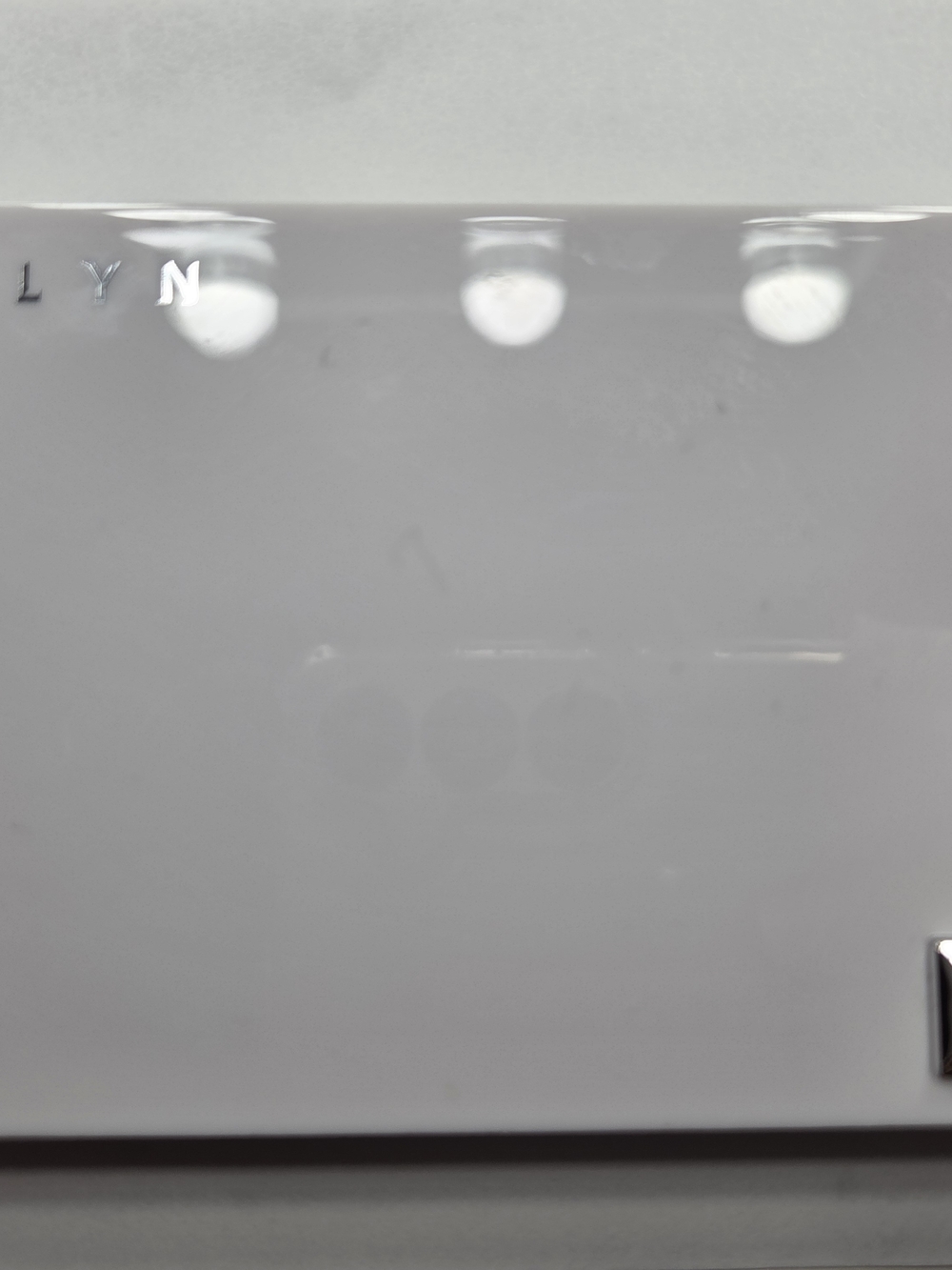 White Glossy Accessory with Silver Accent